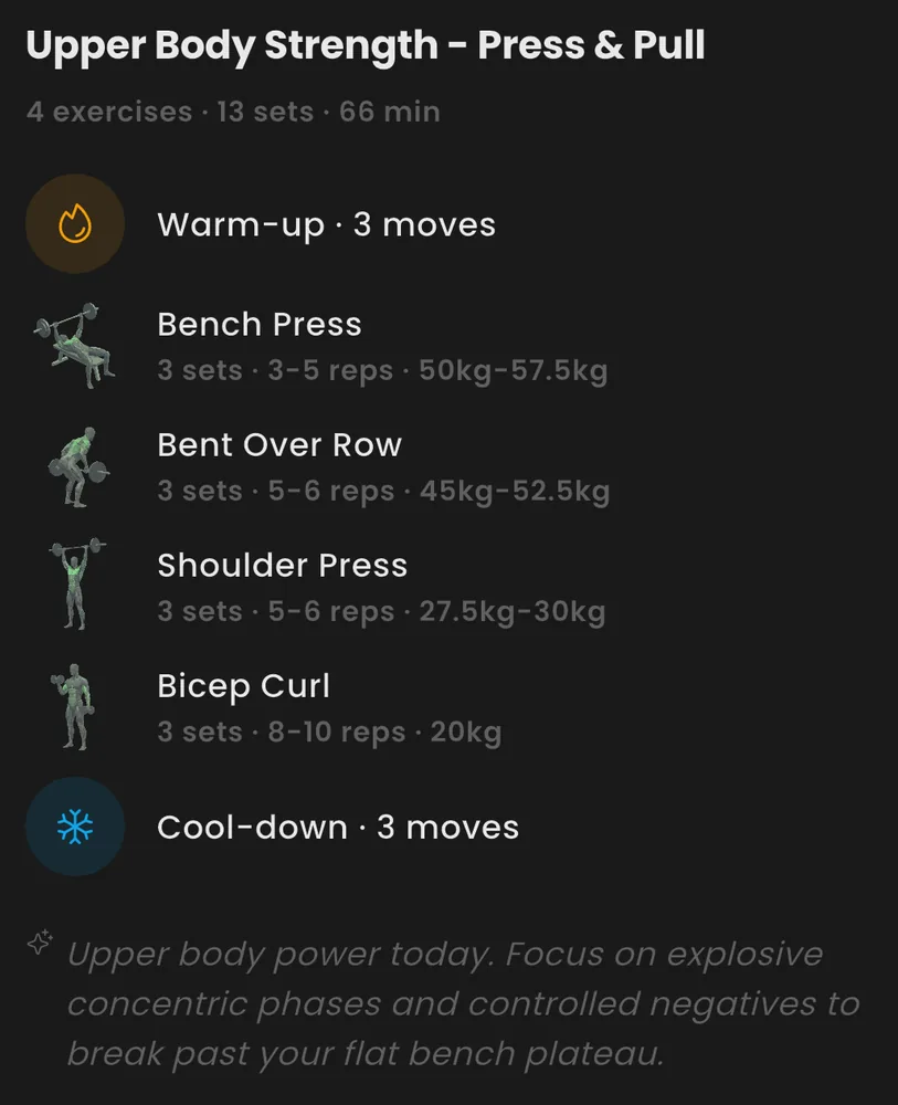 The Korvi app: ai strength training plans